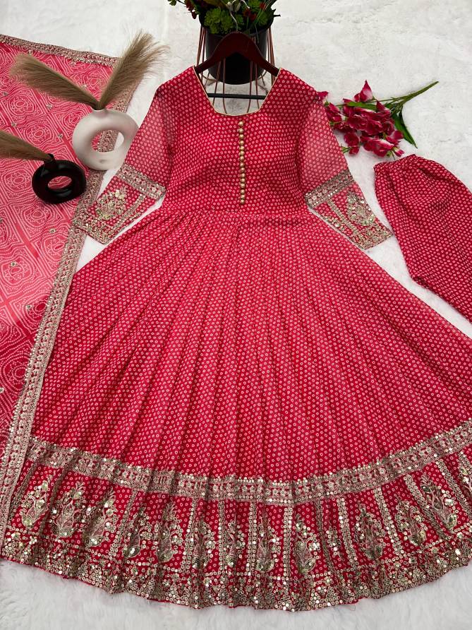 Sr 1617 Faux Georgette Printed Wedding Wear Readymade Suits Wholesale Market In Surat